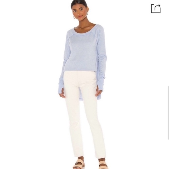 Free People We the Free Snowy Thermal in The Rain Light Blue Size Small - Picture 2 of 9